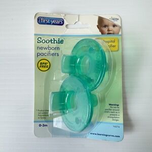 The First Years Soothie Newborn Pacifier 2 Pack NEW Y4374 Silicon BPA free 2008